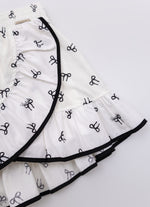 Saia Short Babado Algodão Estampa Lacinhos