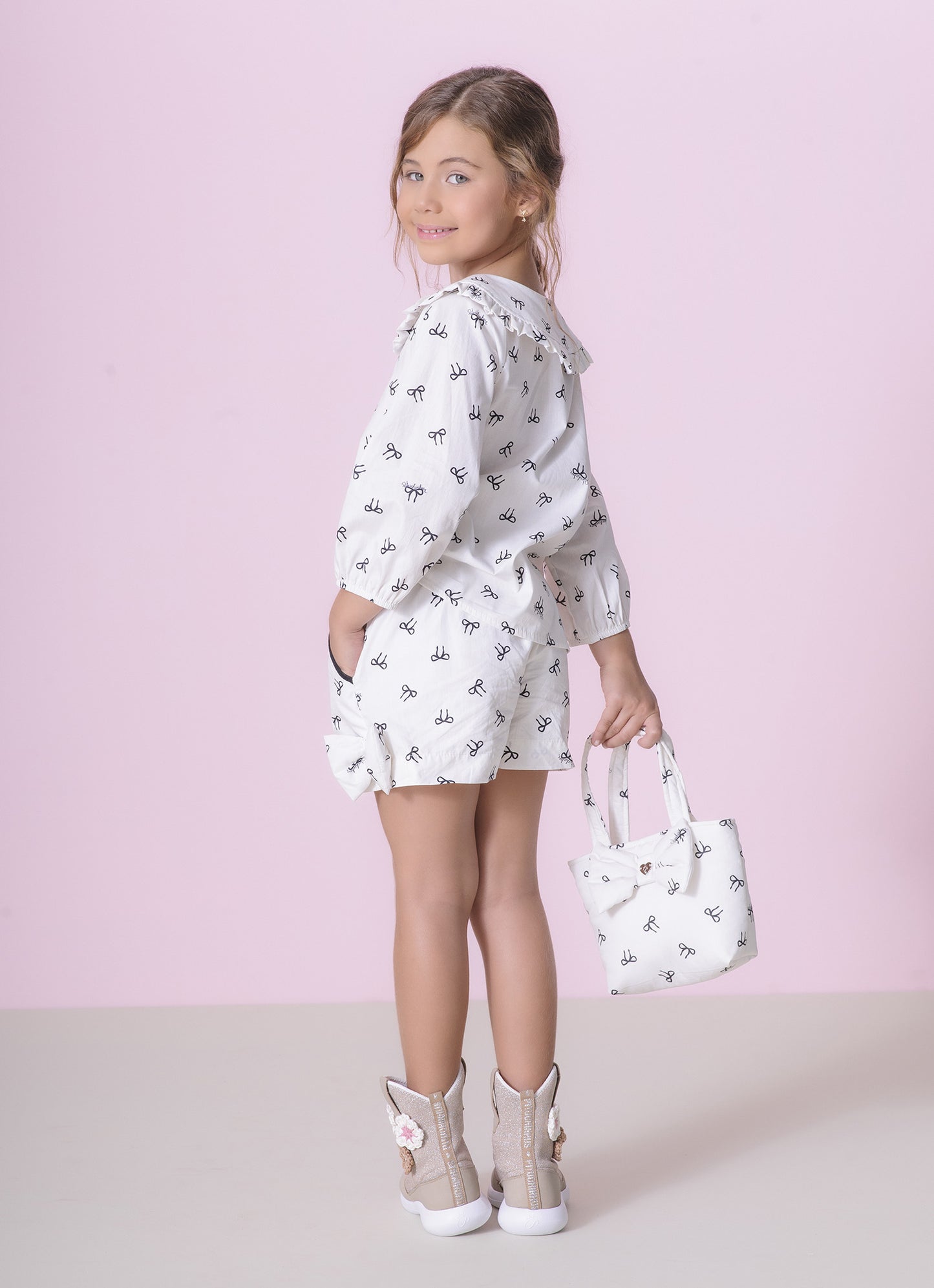 Short Algodão Laços Puffer