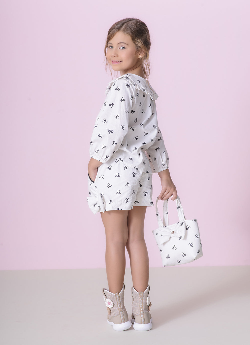 Short Algodão Laços Puffer