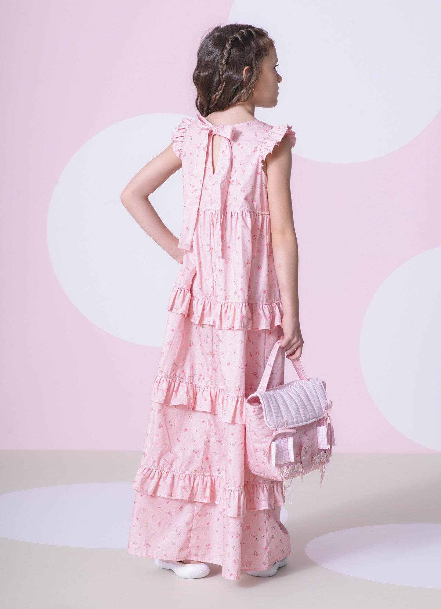 Vestido Longo Algodão Mini Floral