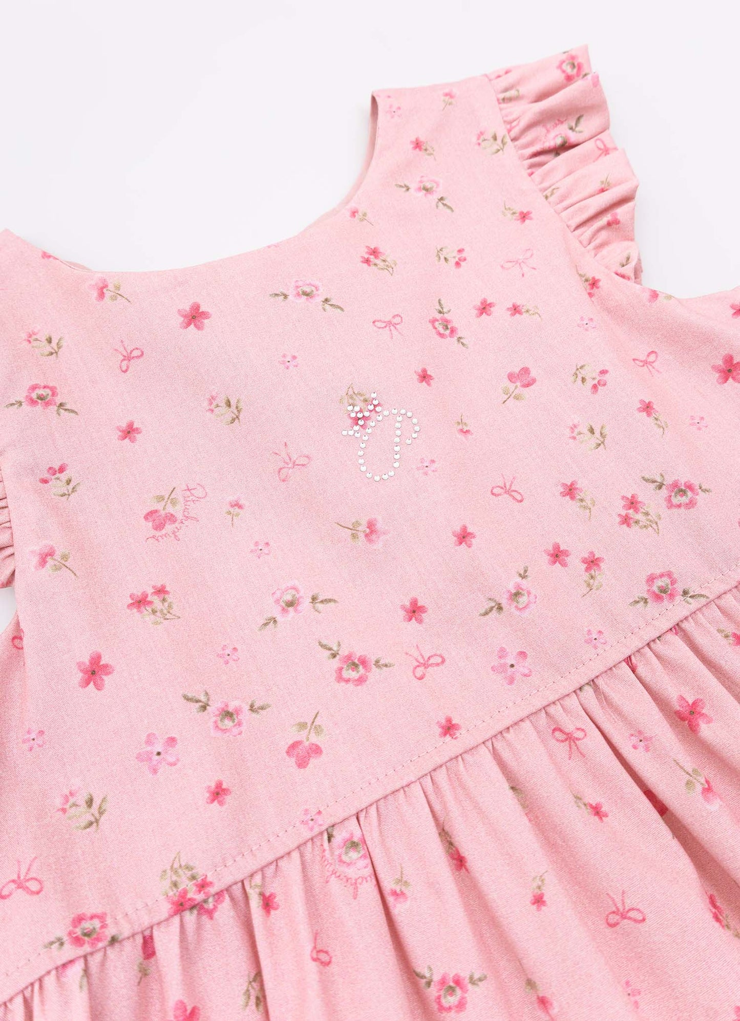 Vestido Longo Algodão Mini Floral