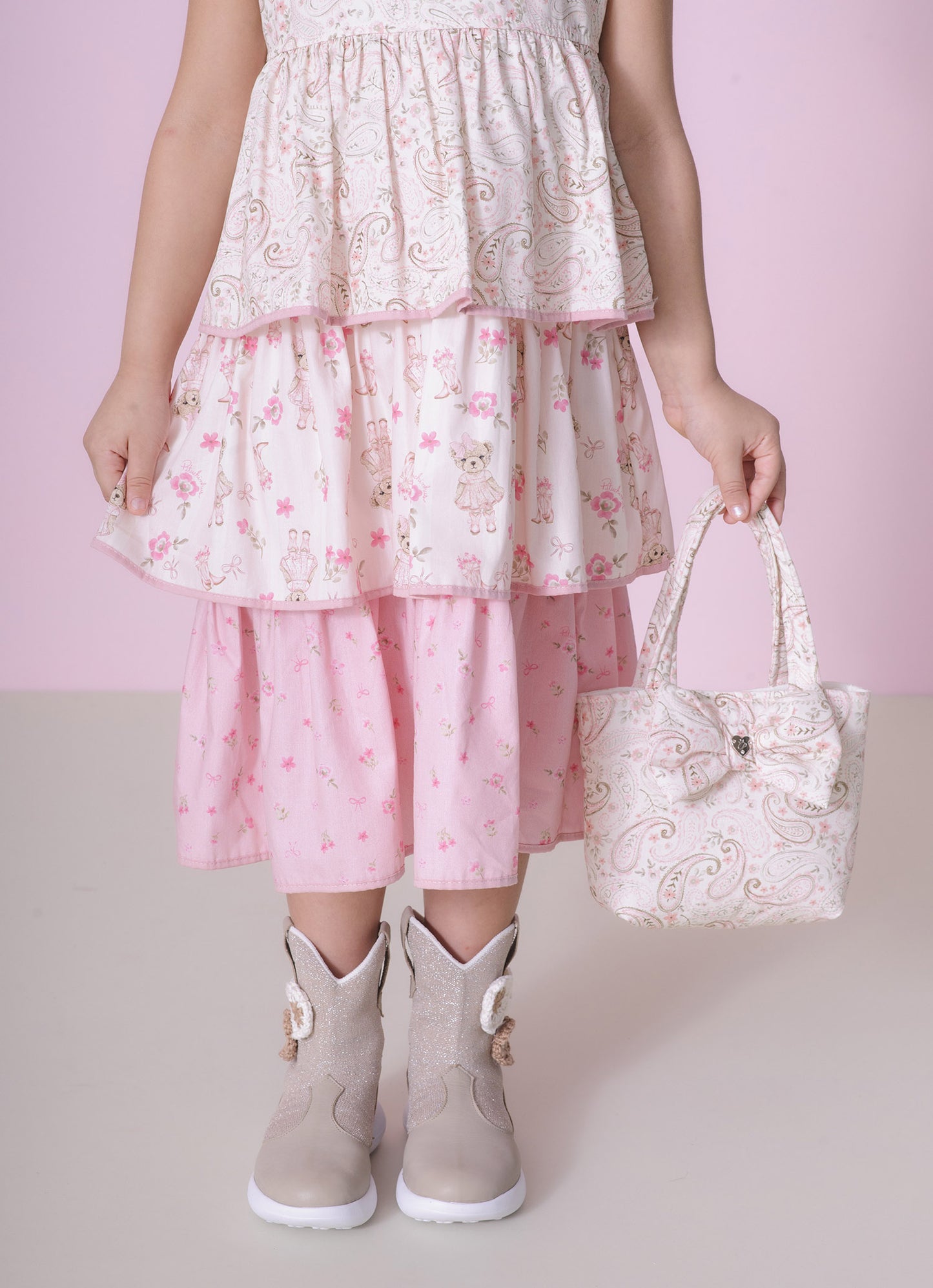 Vestido Algodão Mix Estampas Boho