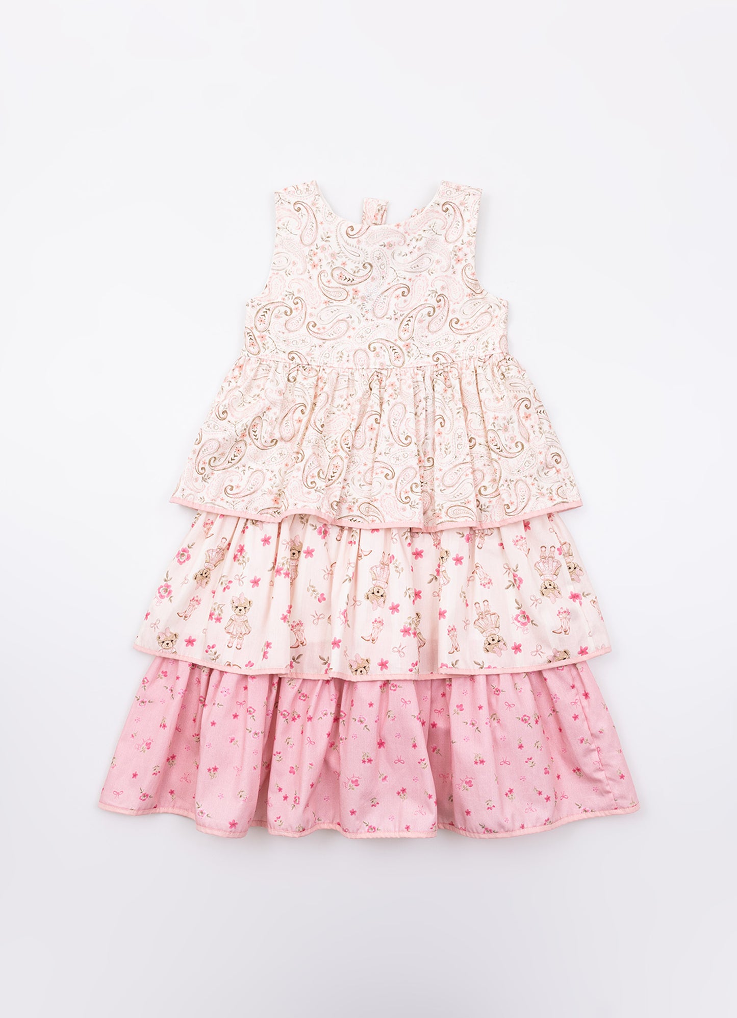 Vestido Algodão Mix Estampas Boho