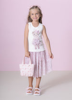 Saia Short Tule Estampado Paisley