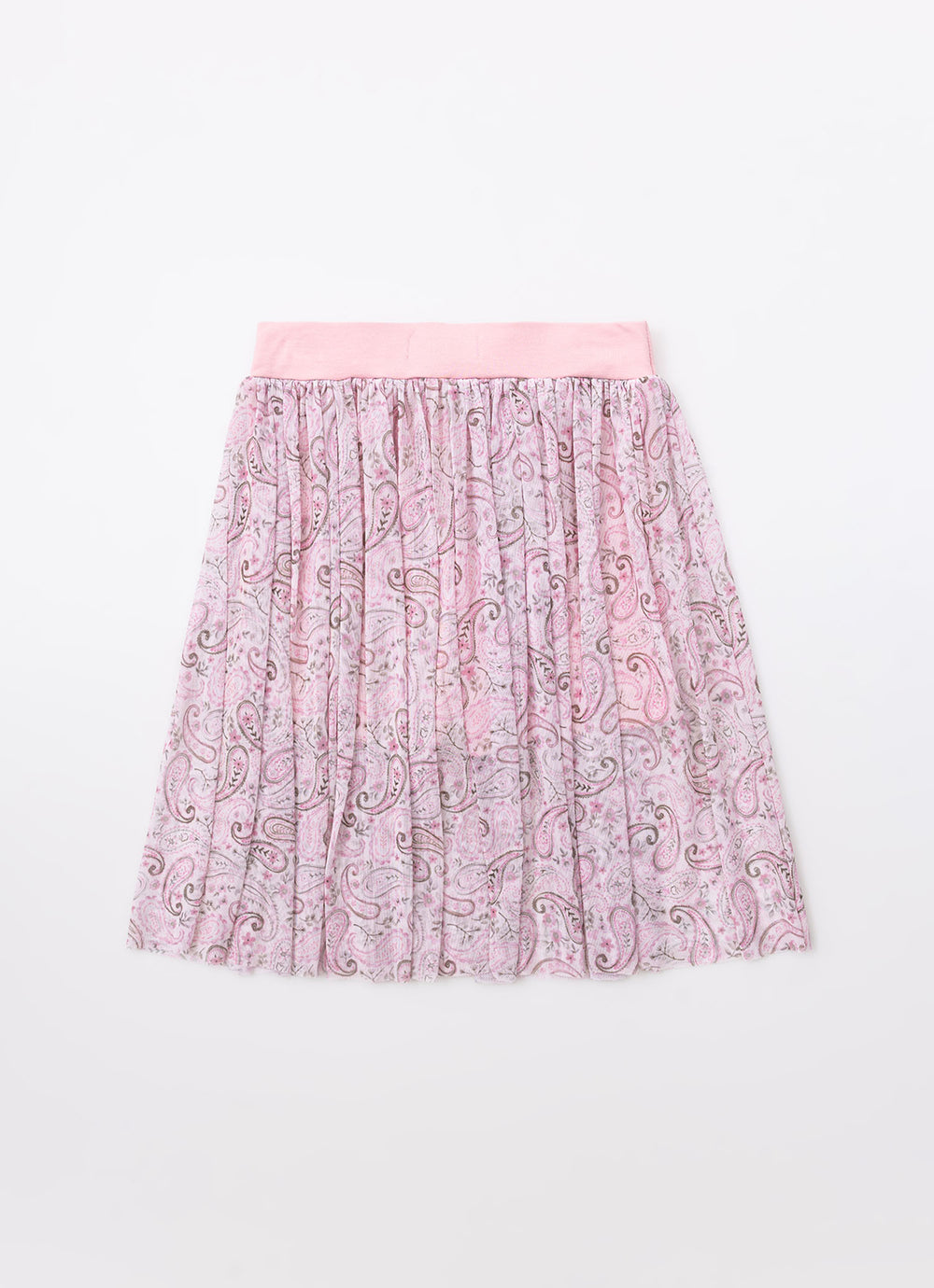 Saia Short Tule Estampado Paisley