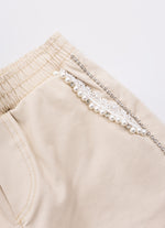 Short Sarja Bordado Pérola e Cristal