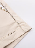 Short Sarja Bordado Pérola e Cristal