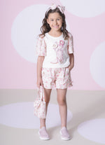 Blusa Cotton Botinha Mangas Estampadas