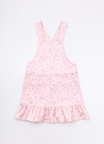 Jardineira Sarja Estampa Mini Floral Babado