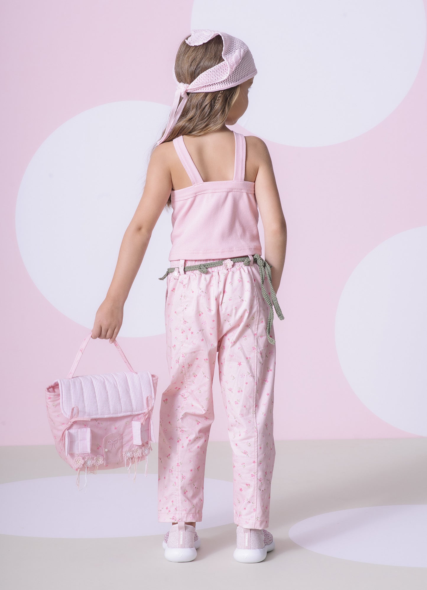 Calça Sarja Estampada Mini Floral
