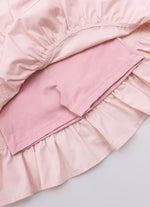 Saia Short Tricoline Babado Cristal