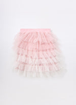 Saia Short Babados Tule Bicolor