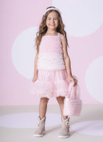Saia Short Tule Babado Fru Fru