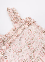 Vestido Algodão Estampado Frufru Cristal