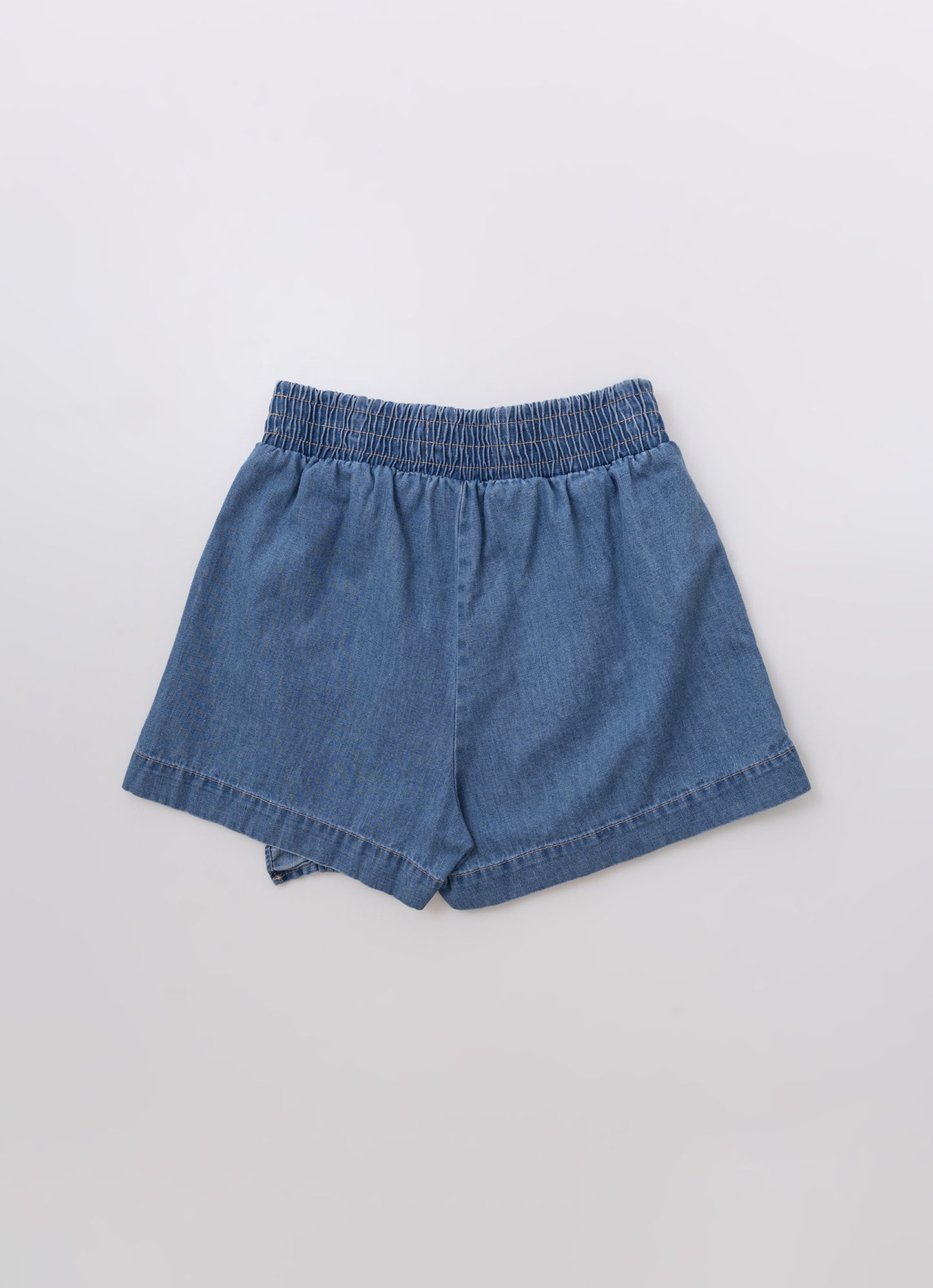 Saia Short Jeans Fino Babadinho