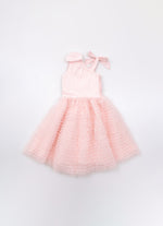 Vestido Festa Tule Frufru Laço Puffer