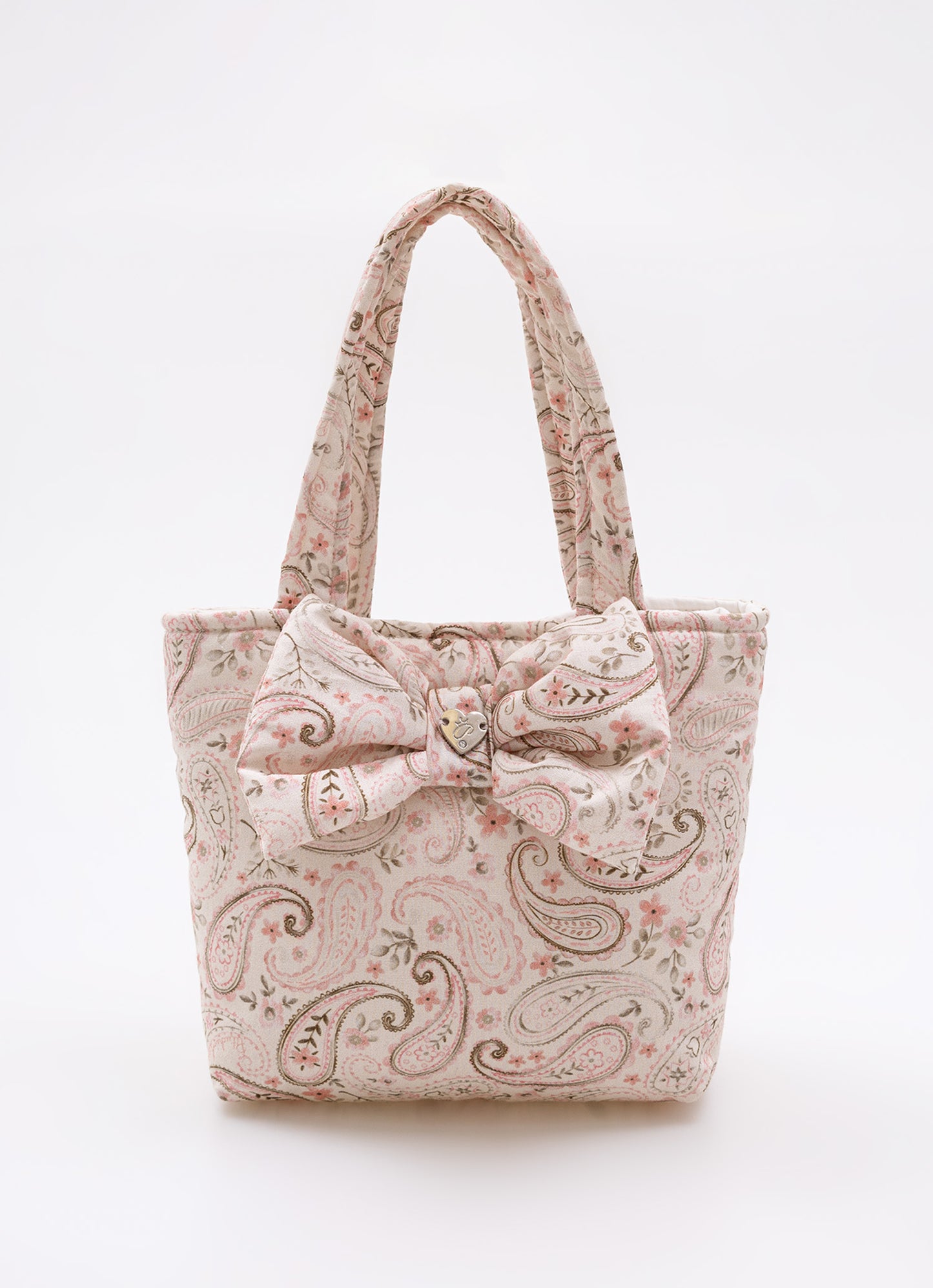 Bolsa Algodão Estampado Laço Puffer
