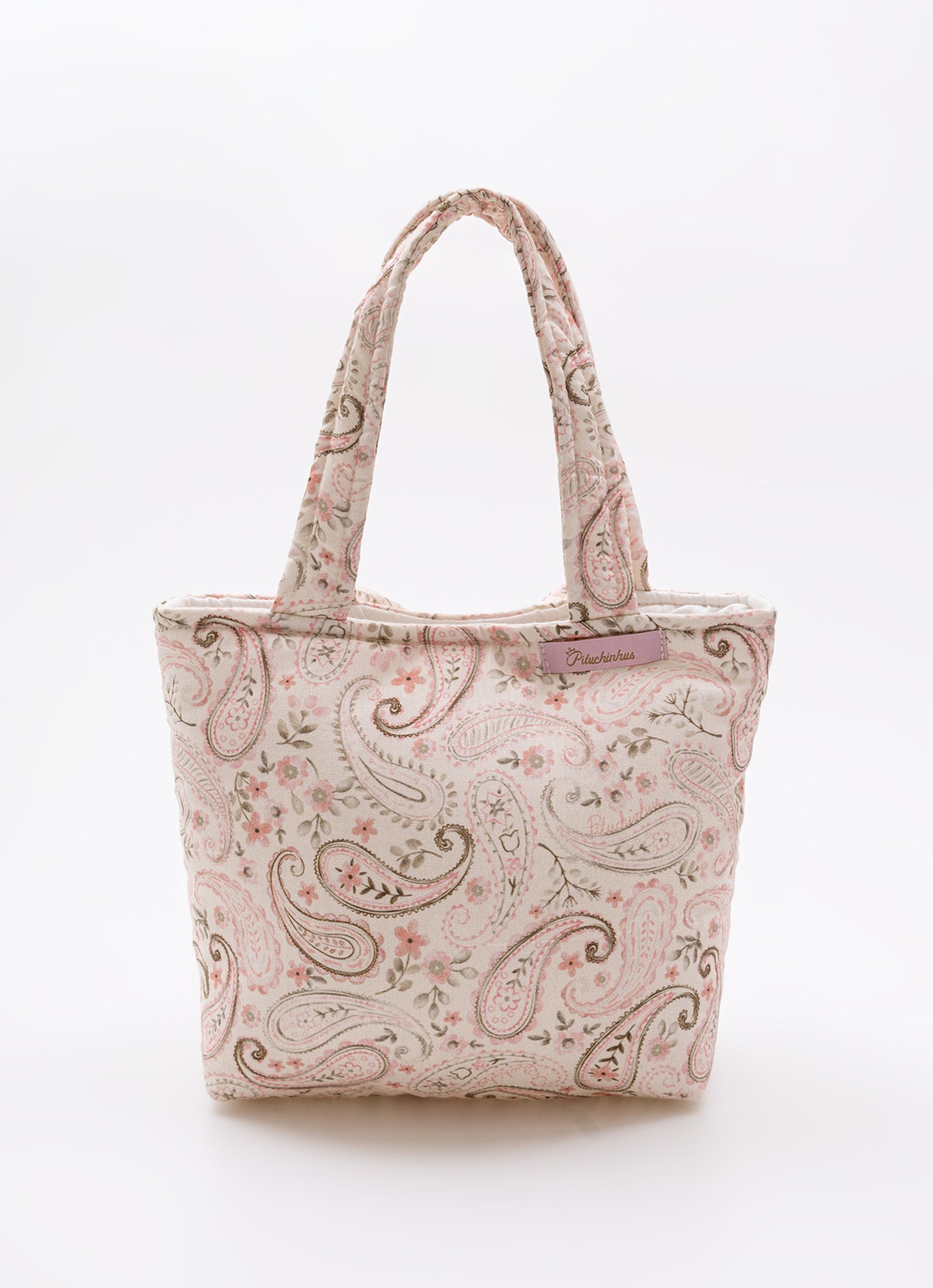 Bolsa Algodão Estampado Laço Puffer