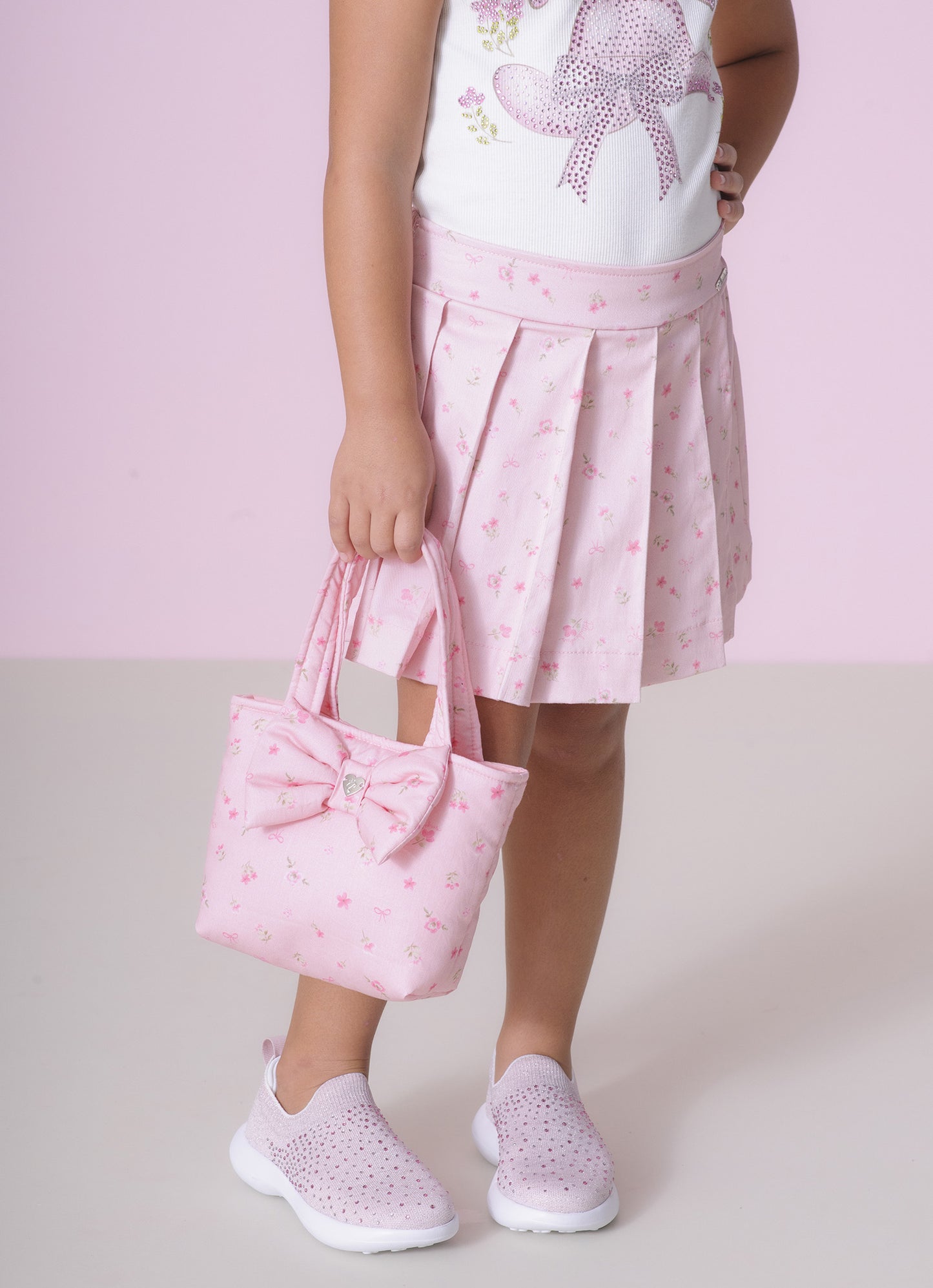 Bolsa Algodão Estampado Laço Puffer