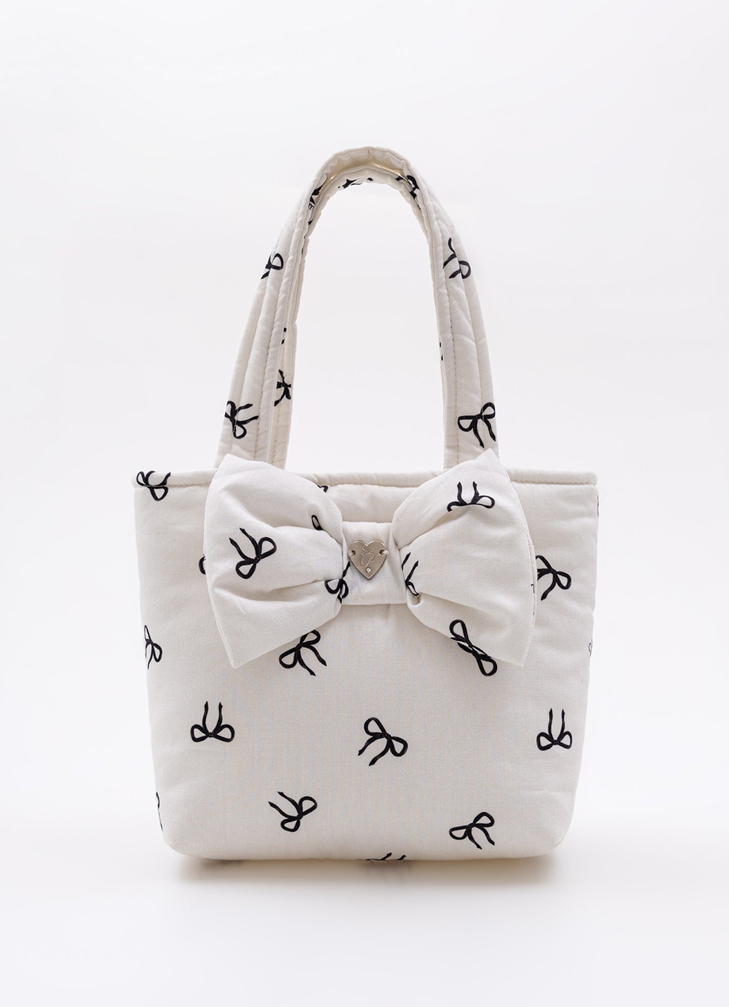 Bolsa Algodão Estampado Laço Puffer