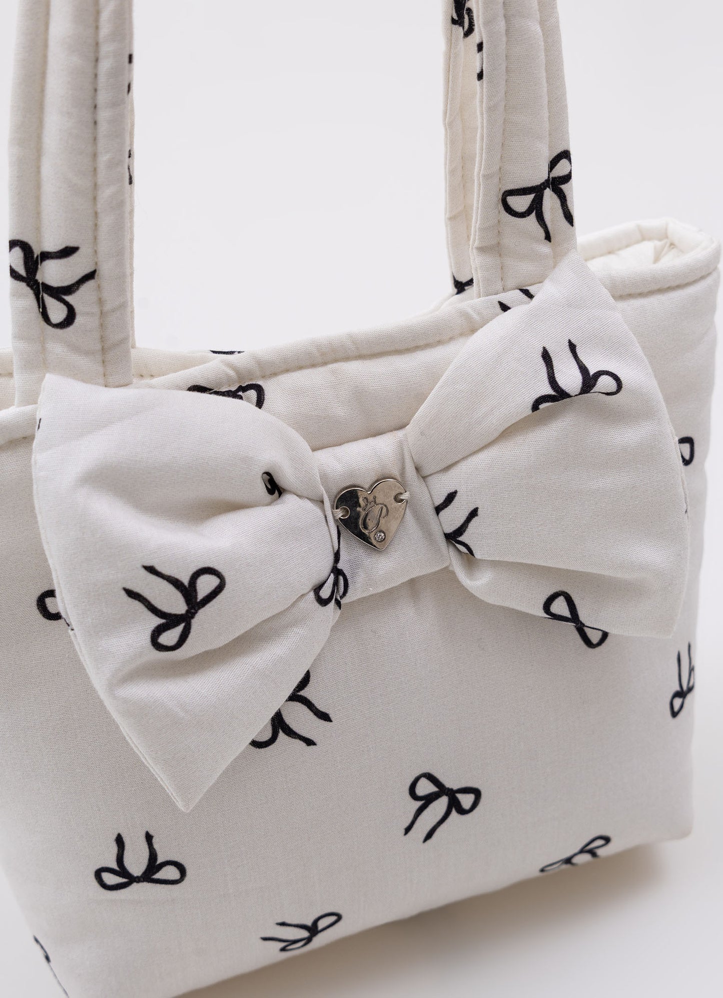 Bolsa Algodão Estampado Laço Puffer