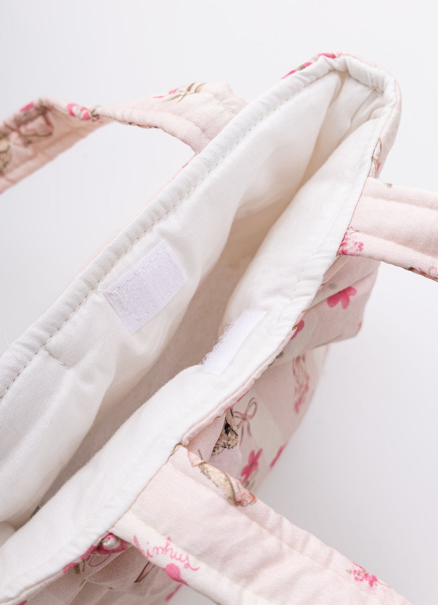 Bolsa Algodão Estampado Laço Puffer