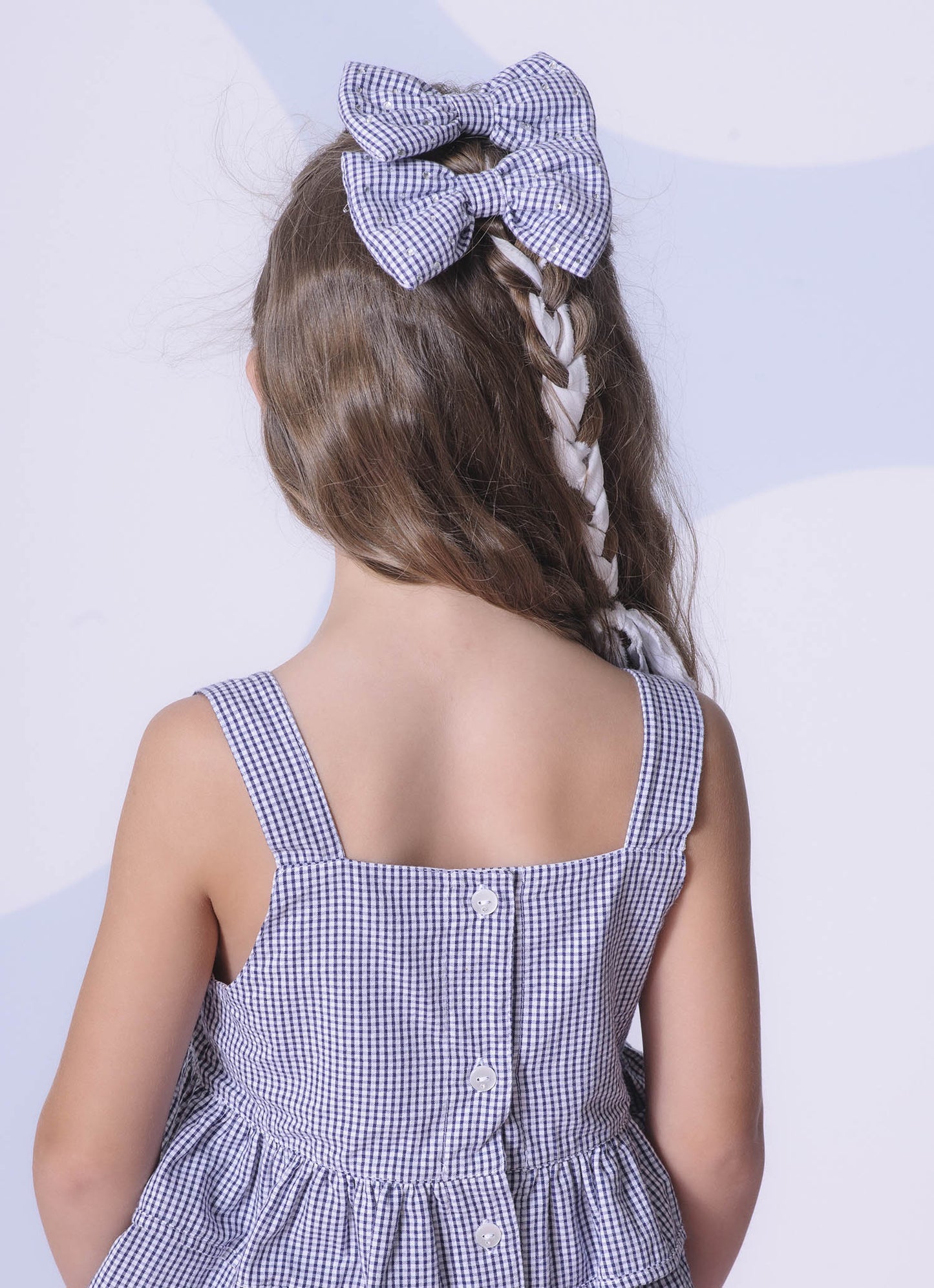 Presilha Laço Puffer Cristais 2 Unidades