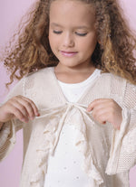 Maxi Casaco Tricot Rendado