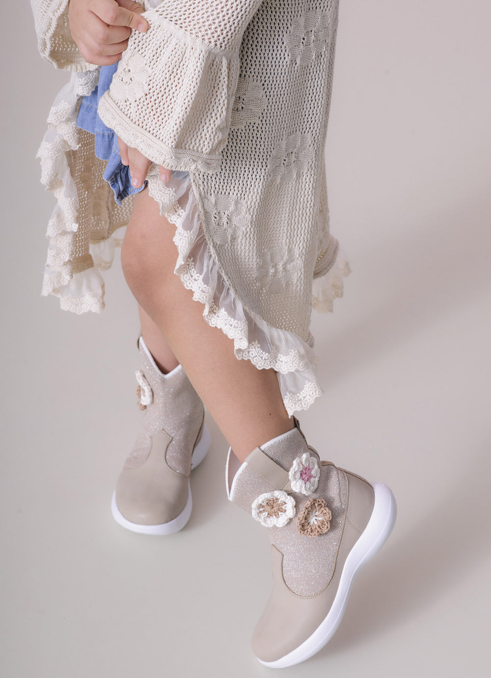 Maxi Casaco Tricot Rendado