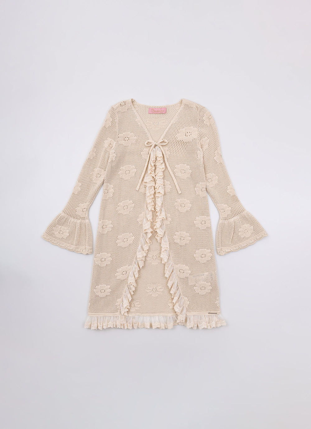 Maxi Casaco Tricot Rendado