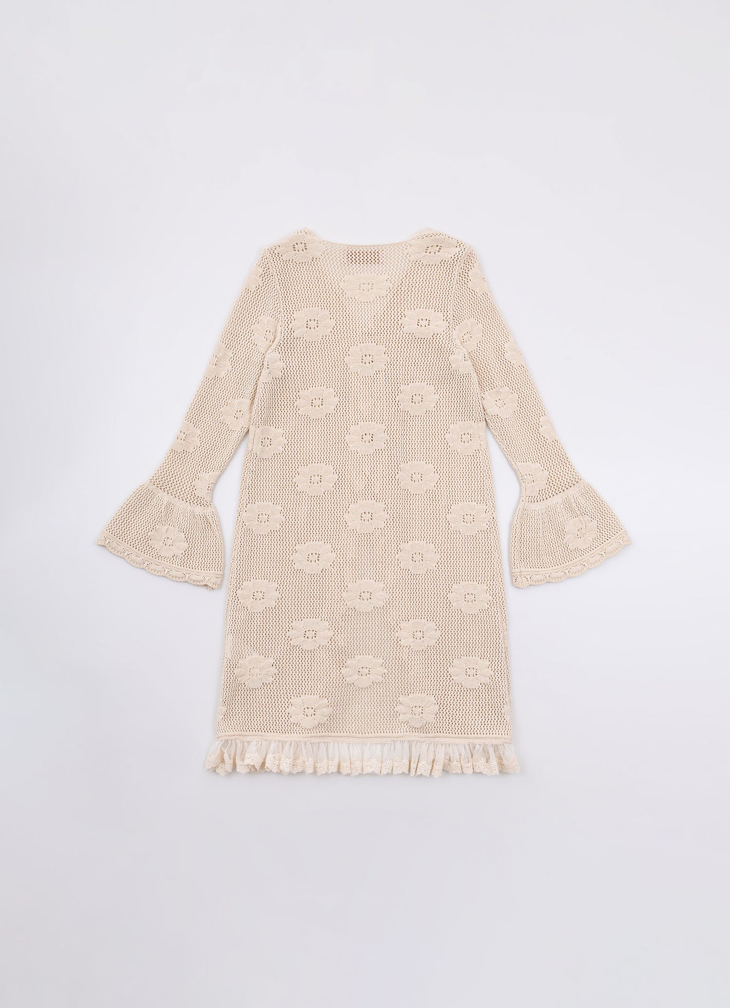 Maxi Casaco Tricot Rendado