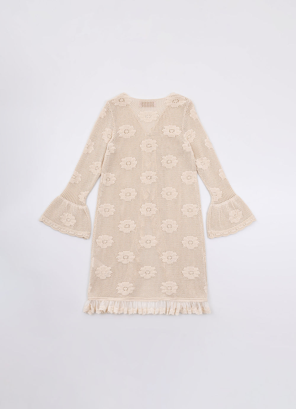 Maxi Casaco Tricot Rendado