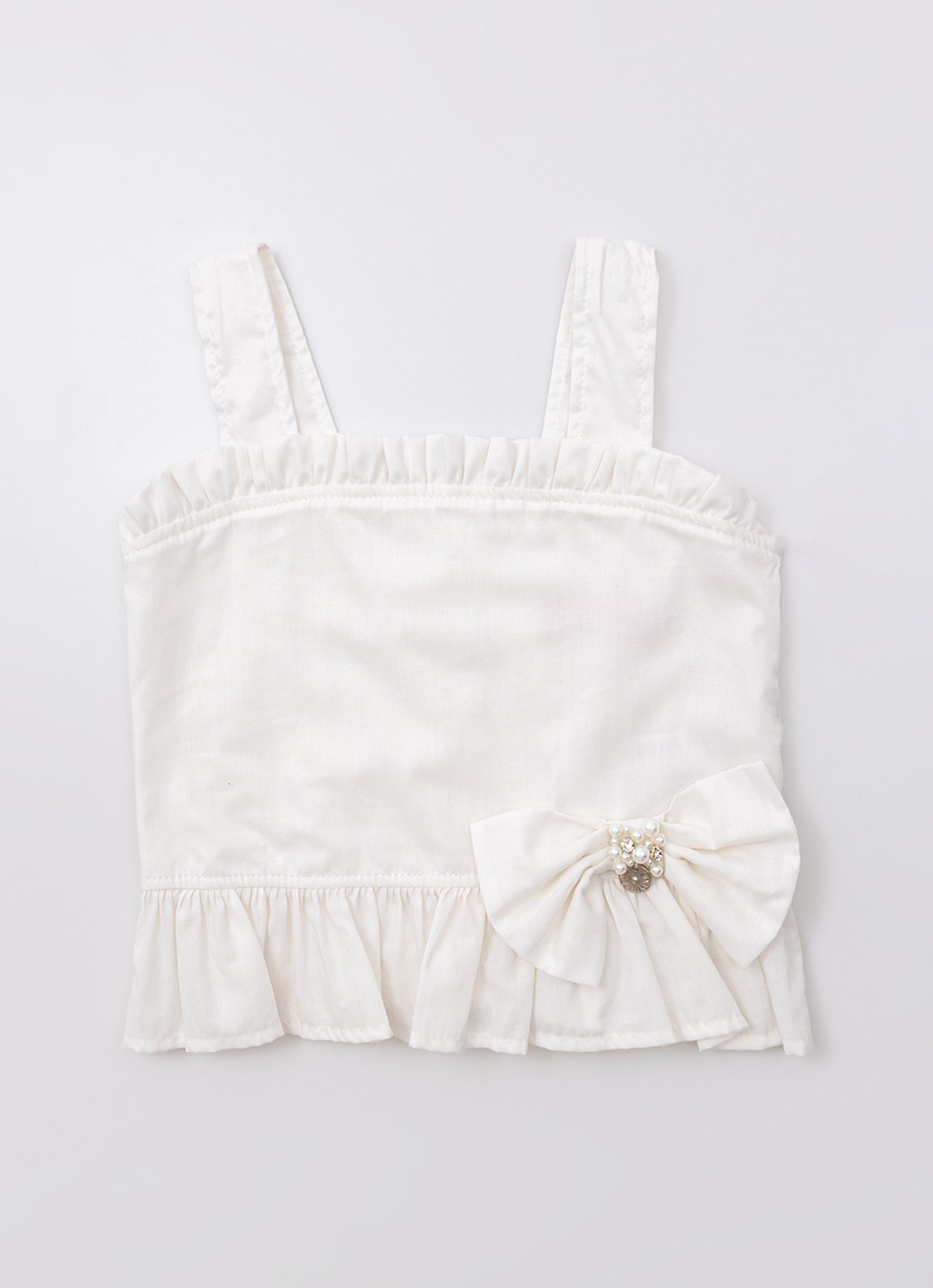 Blusa Cropped Alça Algodão