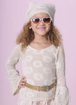 Blusa Tricot Rendado Manga Longa