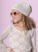 Blusa Tricot Rendado Manga Longa