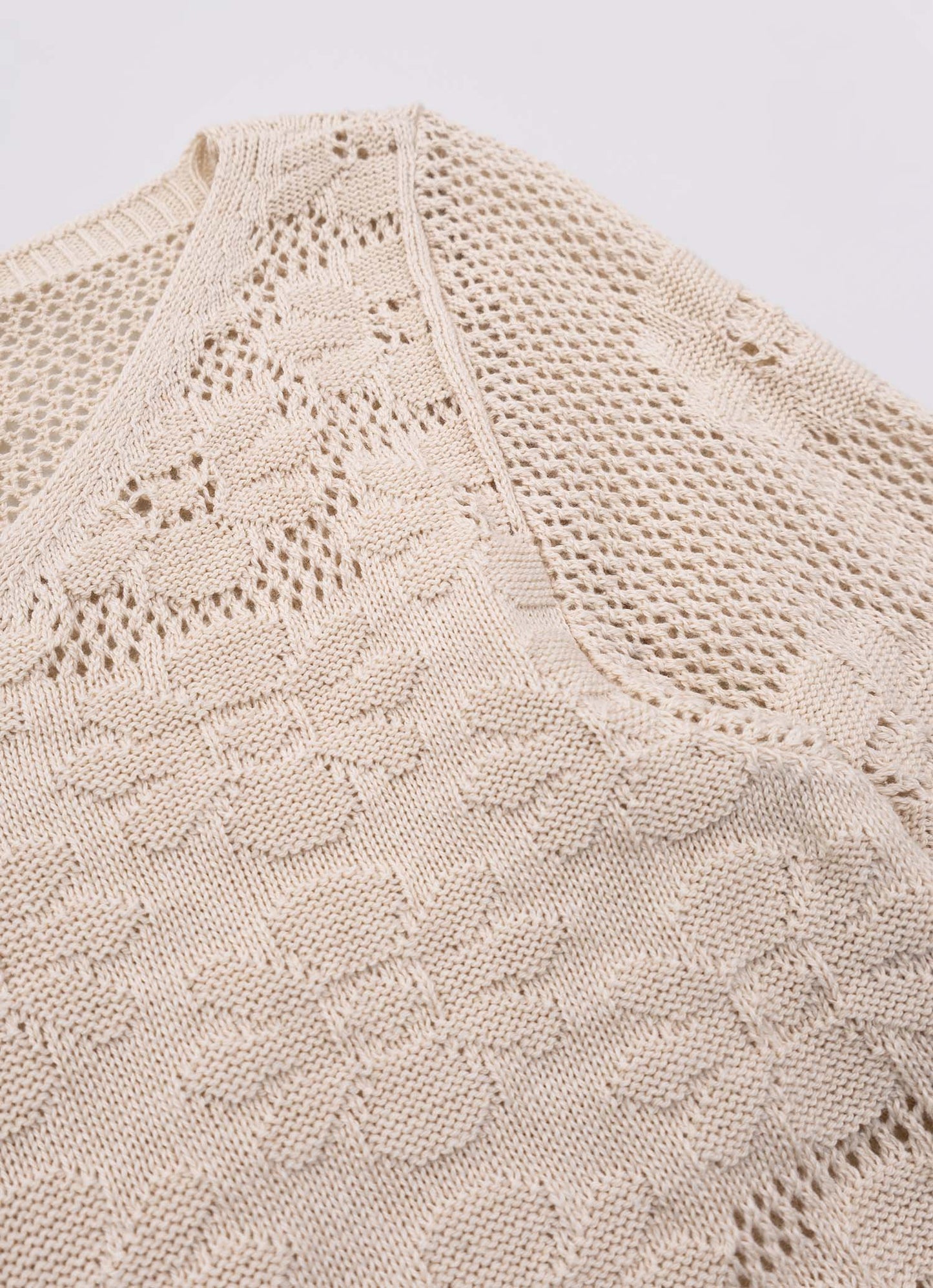 Blusa Tricot Rendado Manga Longa