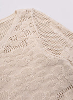 Blusa Tricot Rendado Manga Longa