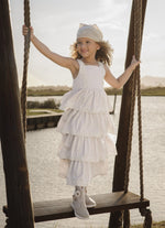 Vestido Midi Babados Renda