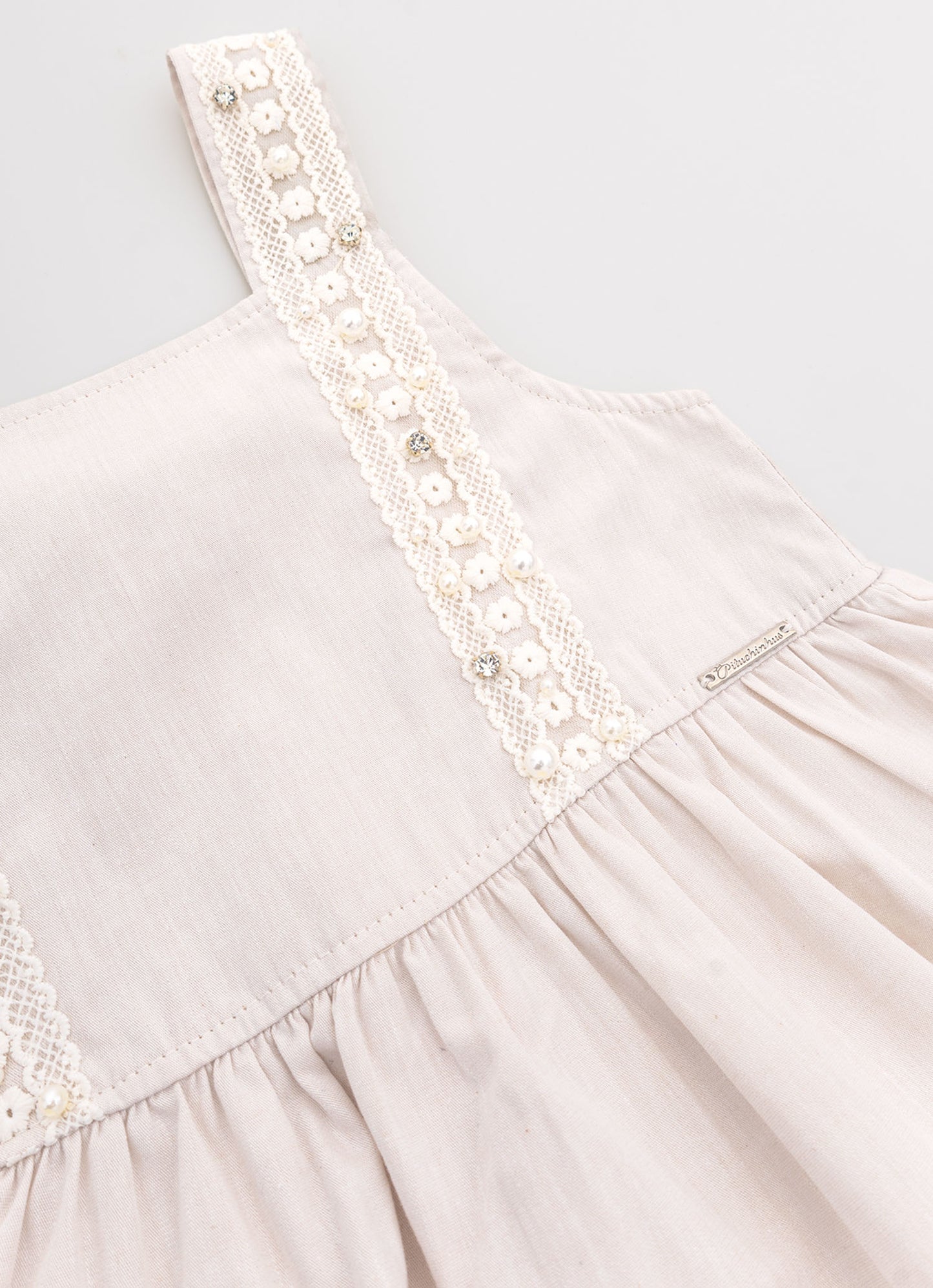 Vestido Midi Babados Renda