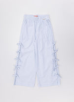 Calça Reta Algodão Mini Laços Lateral
