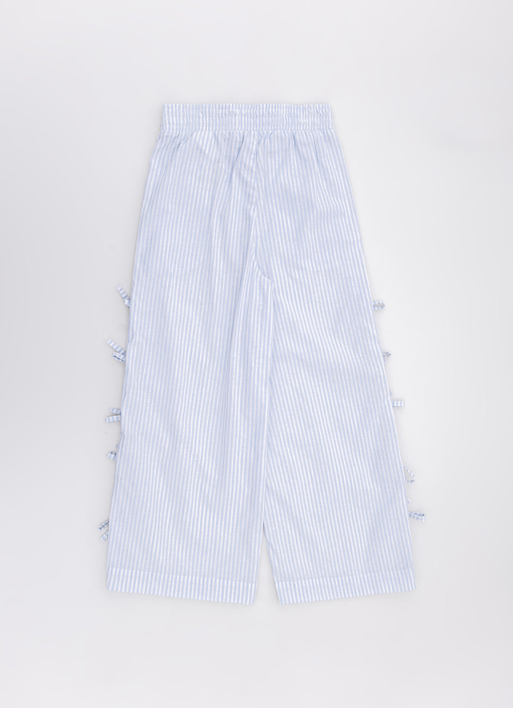 Calça Reta Algodão Mini Laços Lateral