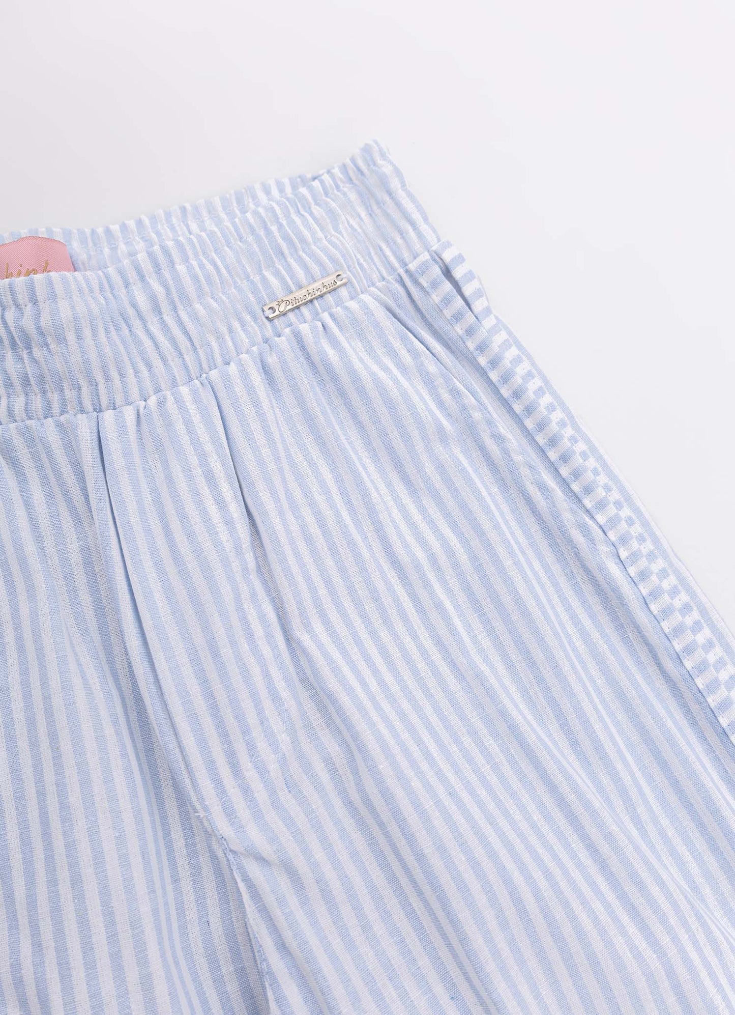 Calça Reta Algodão Mini Laços Lateral
