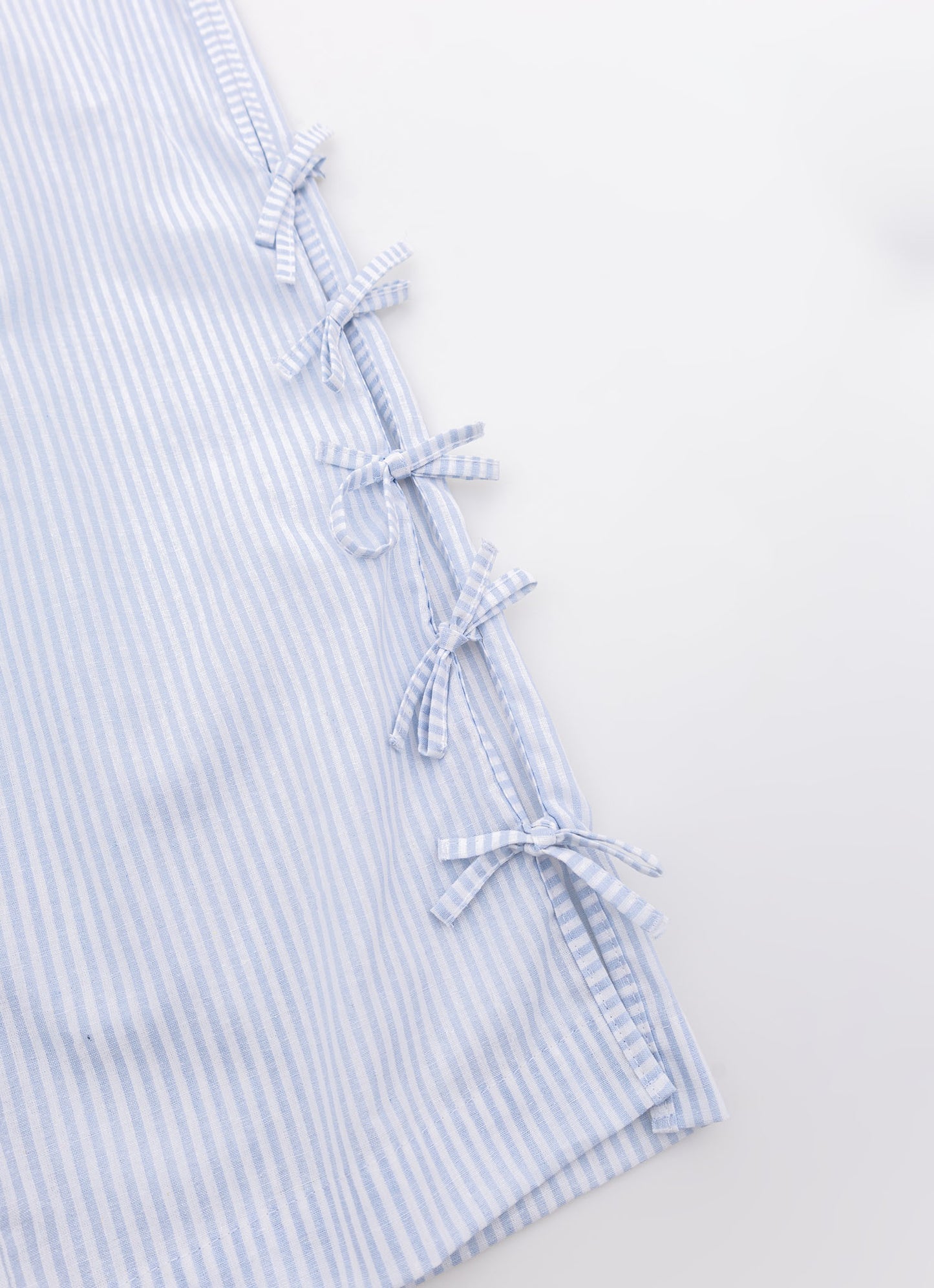 Calça Reta Algodão Mini Laços Lateral