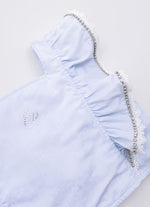 Blusa Cropped Tricoline Babado