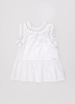 Blusa Tricoline Babado e Frufru Cristal