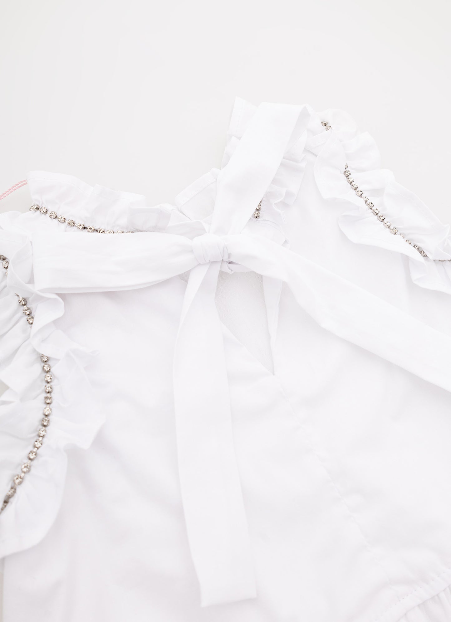 Blusa Tricoline Babado e Frufru Cristal