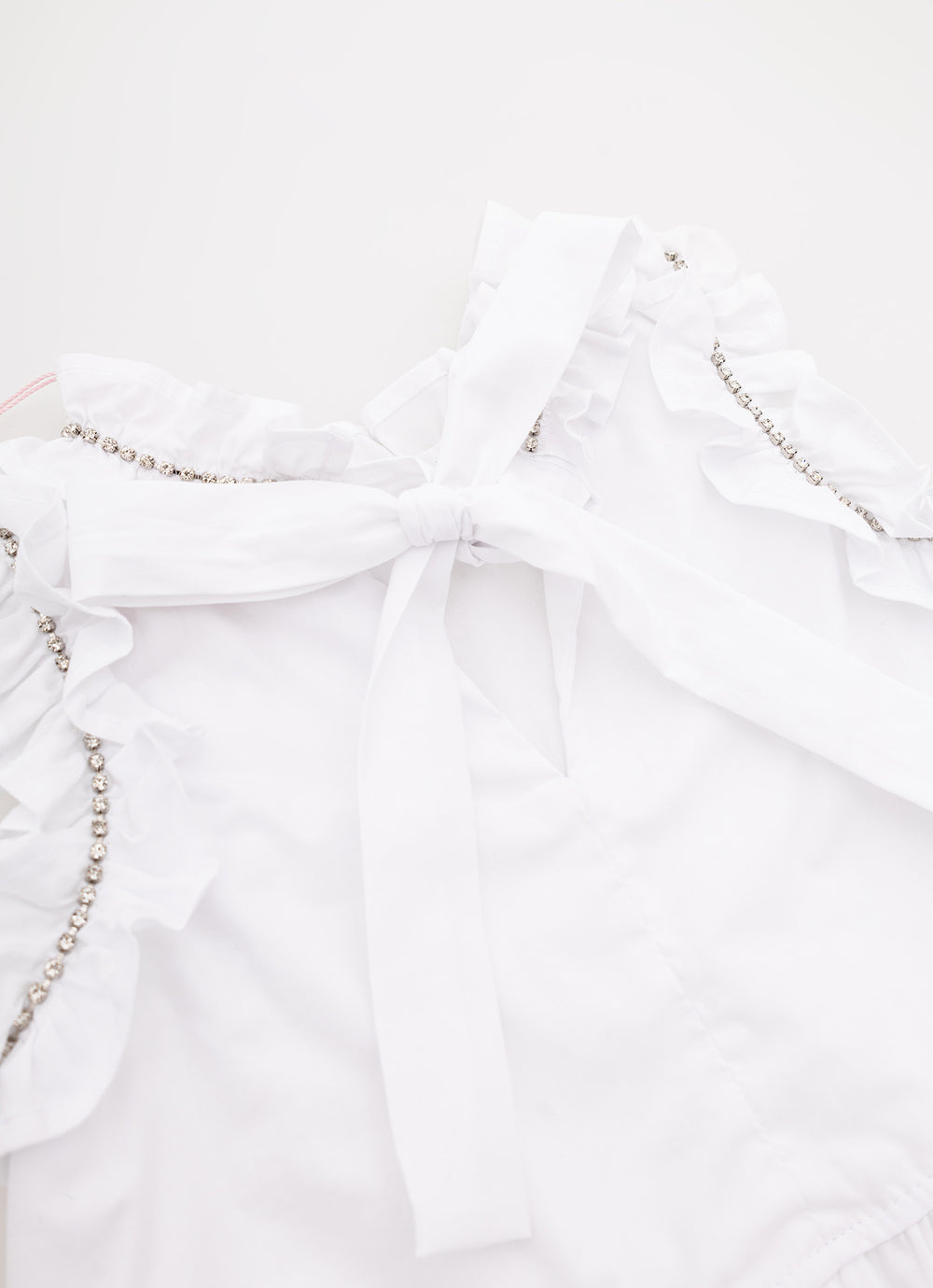 Blusa Tricoline Babado e Frufru Cristal