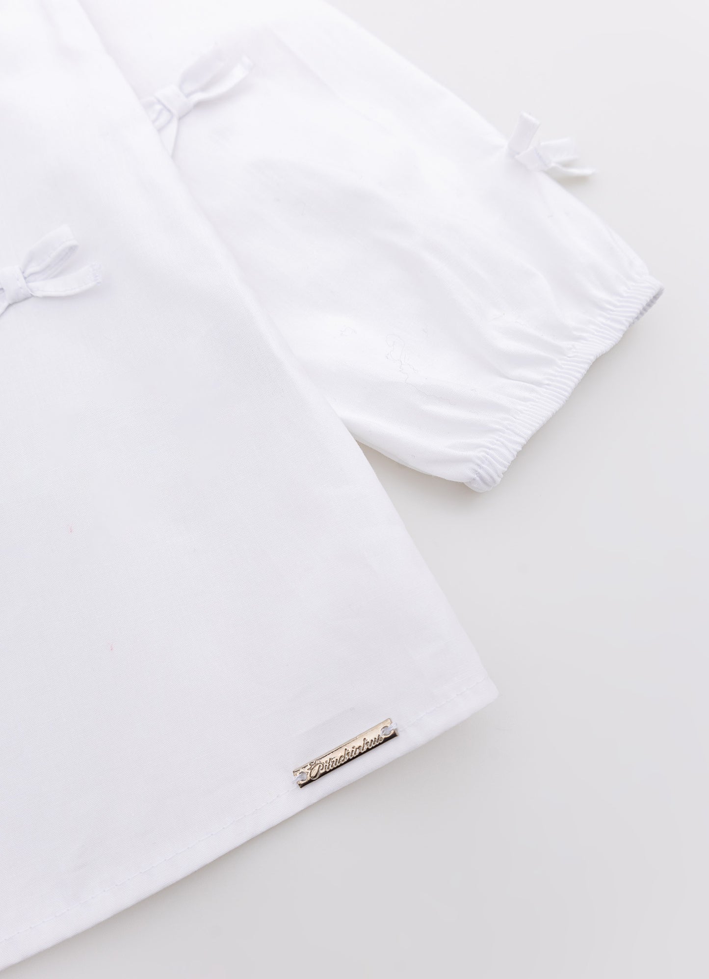 Camisa Tricoline Mini Laçinhos