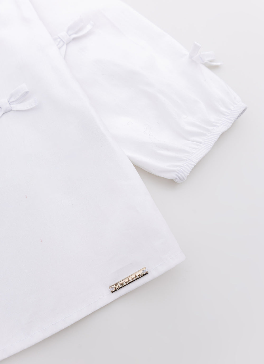 Camisa Tricoline Mini Laçinhos