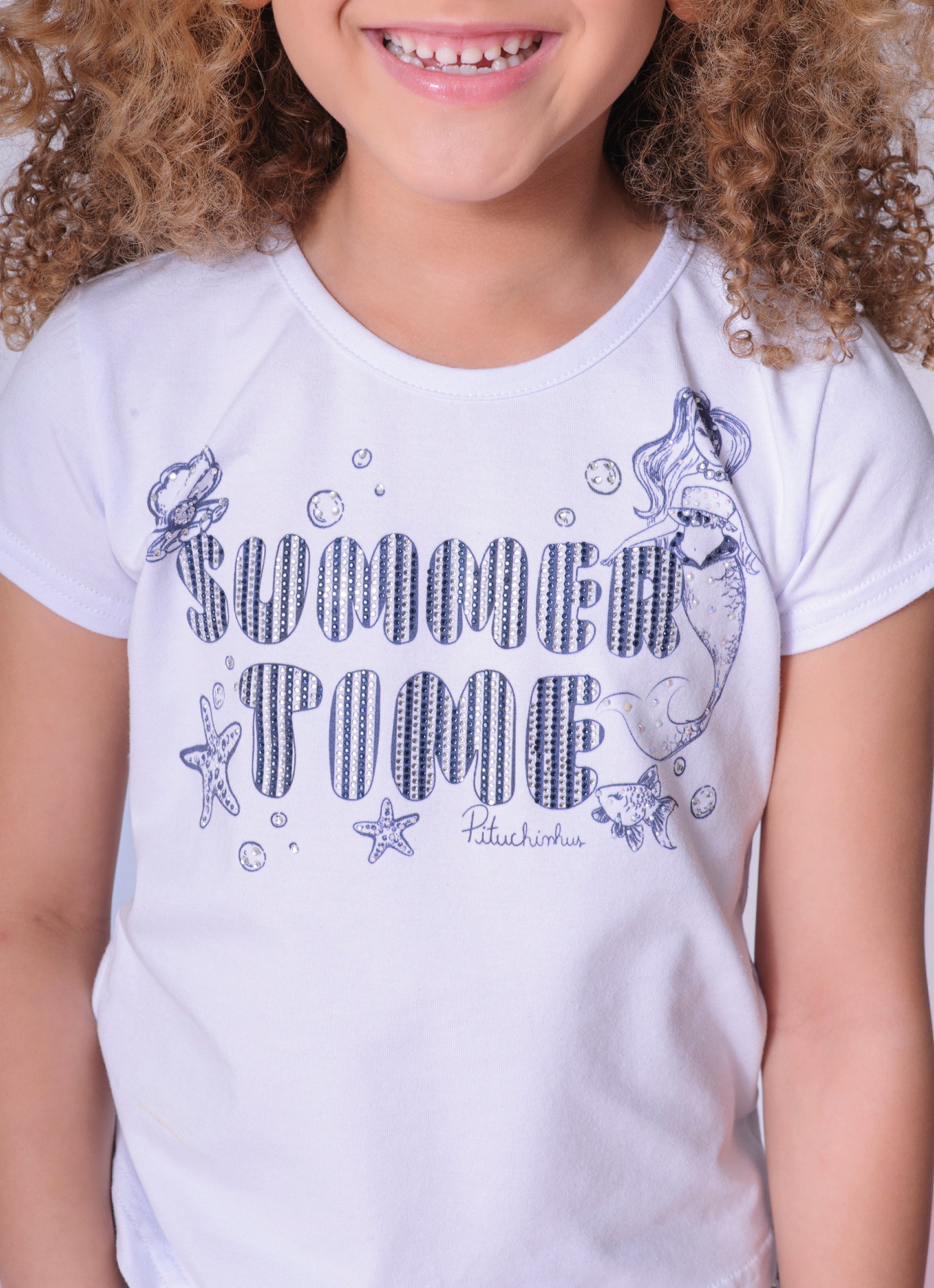 Blusa Cotton Summer Time Cristais